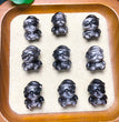 Natural Silver Sheen Obsidian Santa Clause Jewelry Charms Beads Pendants