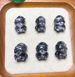 Natural Silver Sheen Obsidian Santa Clause Jewelry Charms Beads Pendants