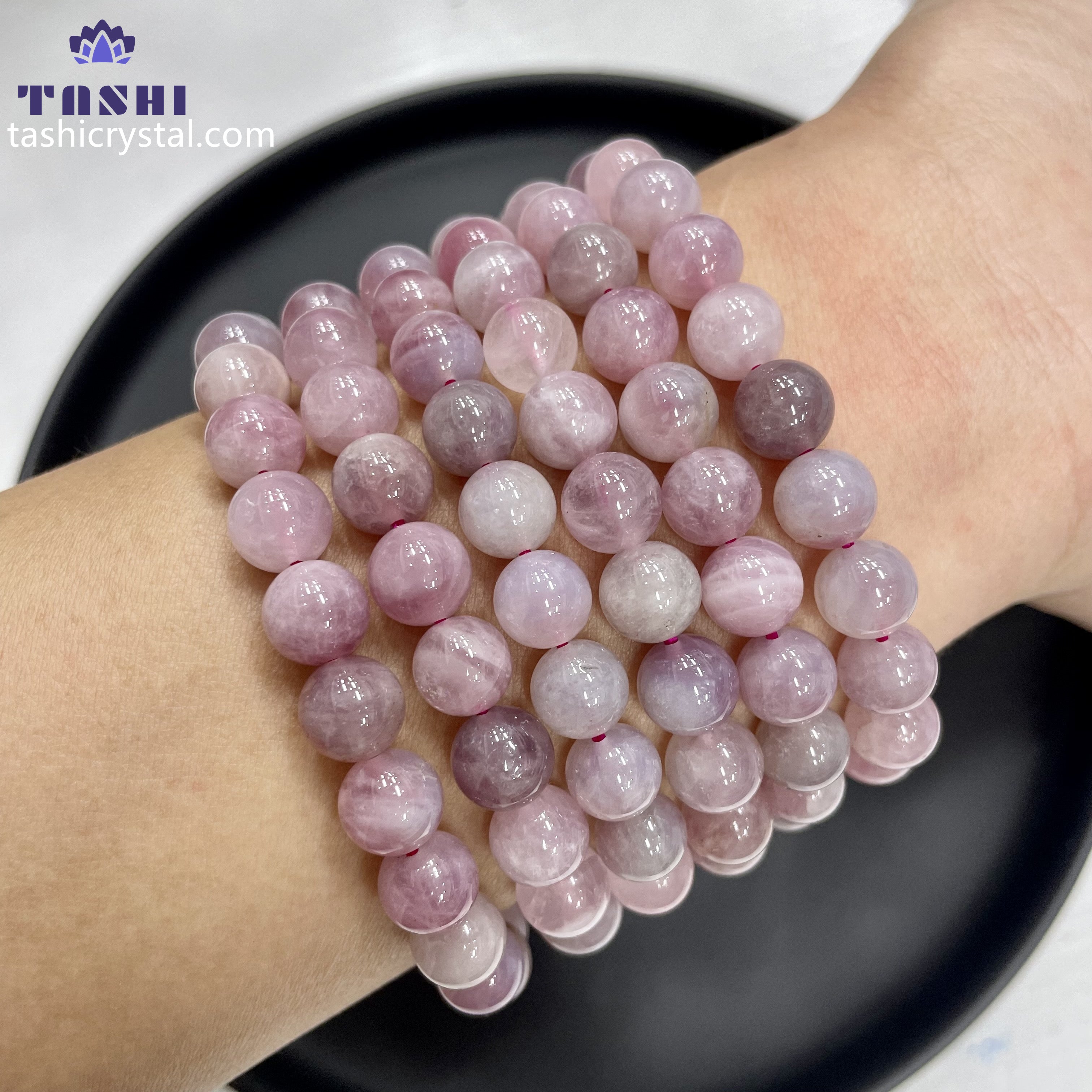 8mm Purple Rose Quartz Bracelets Round Beaded Bracelets Stretch Beads