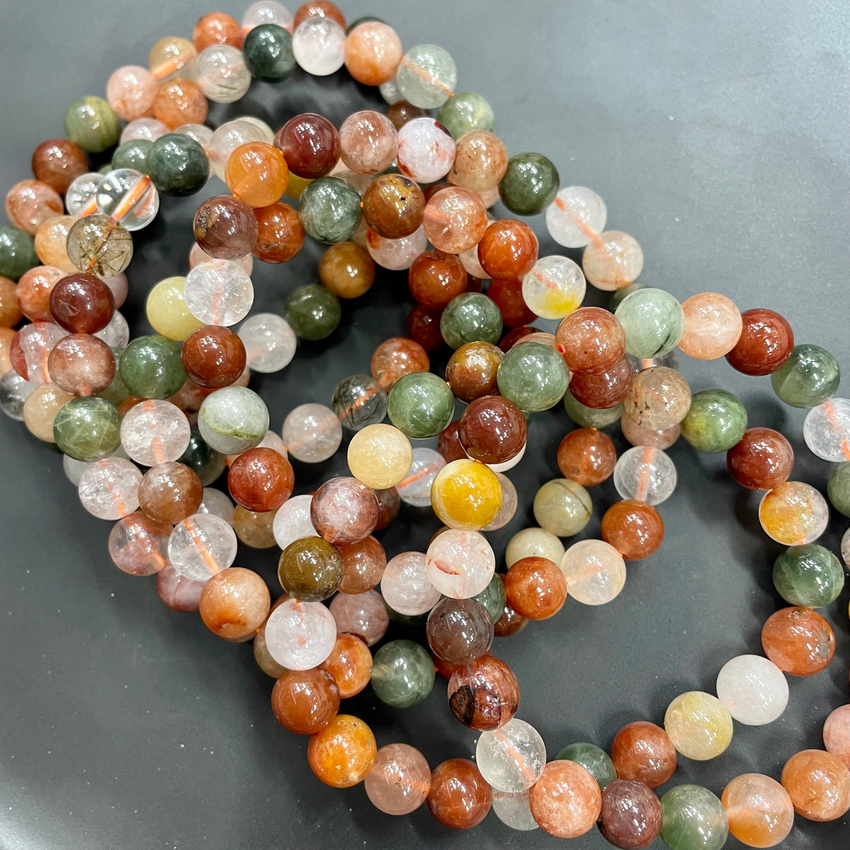 8mm Fukuro Mixed Quartz Bracelets Round Beaded Bracelets Stretch Beads