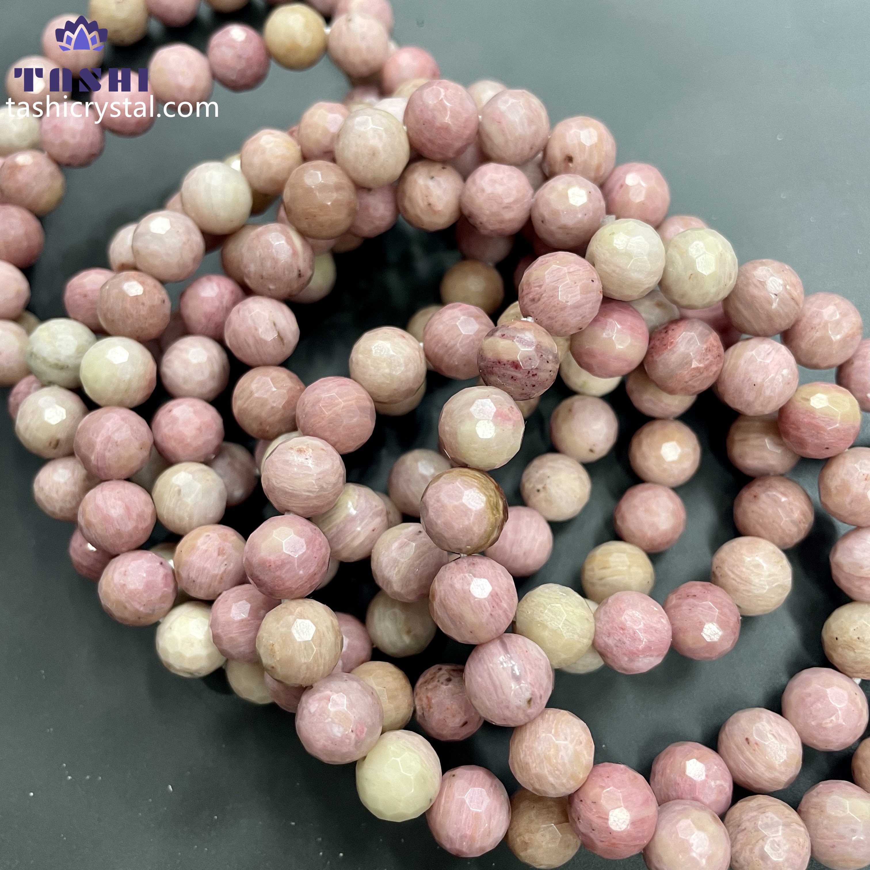 8mm Faceted Red Serpeggiante Bracelets Round Beaded Bracelets Stretch Beads