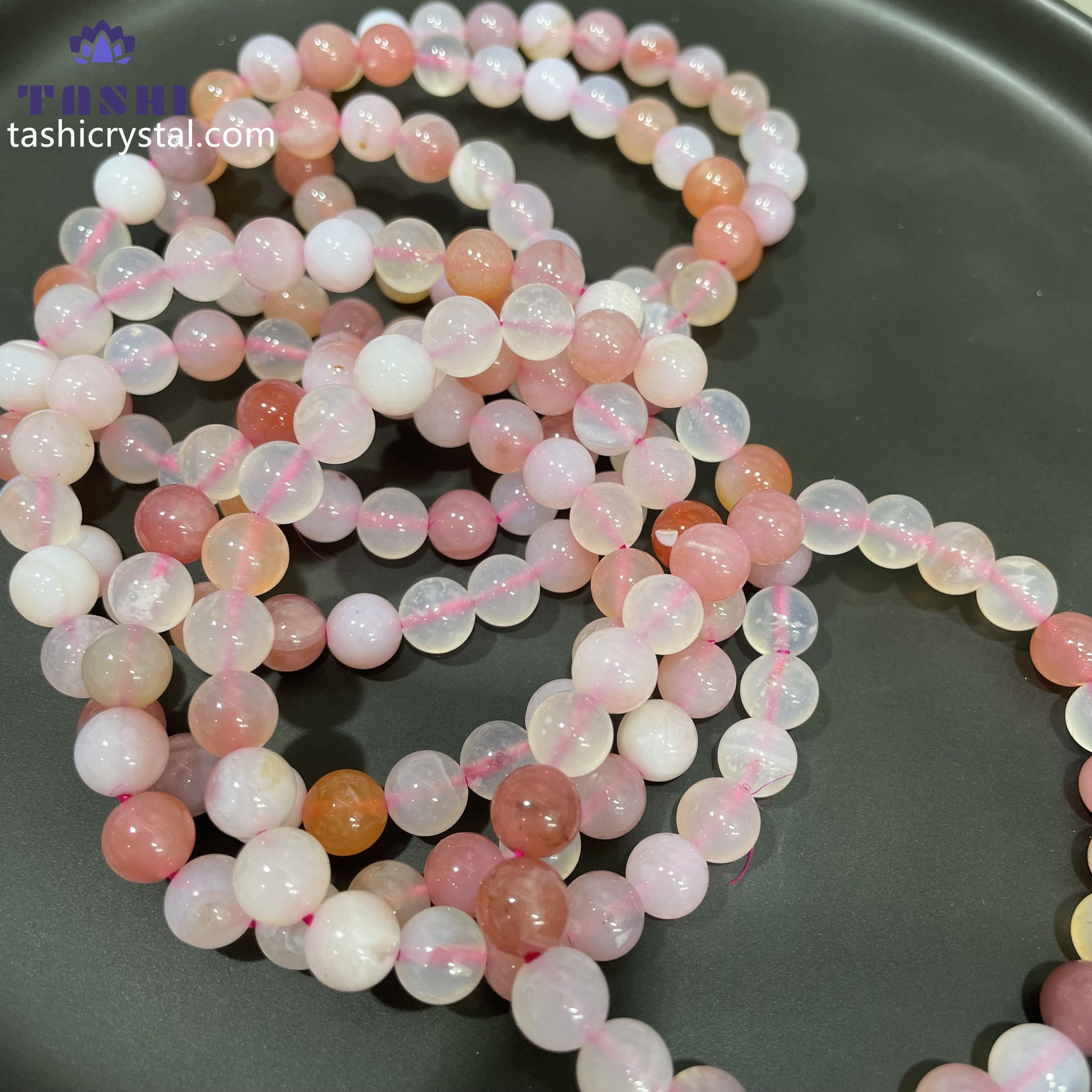 8mm Yanyuan Agate Bracelets Round Beaded Bracelets Stretch Beads