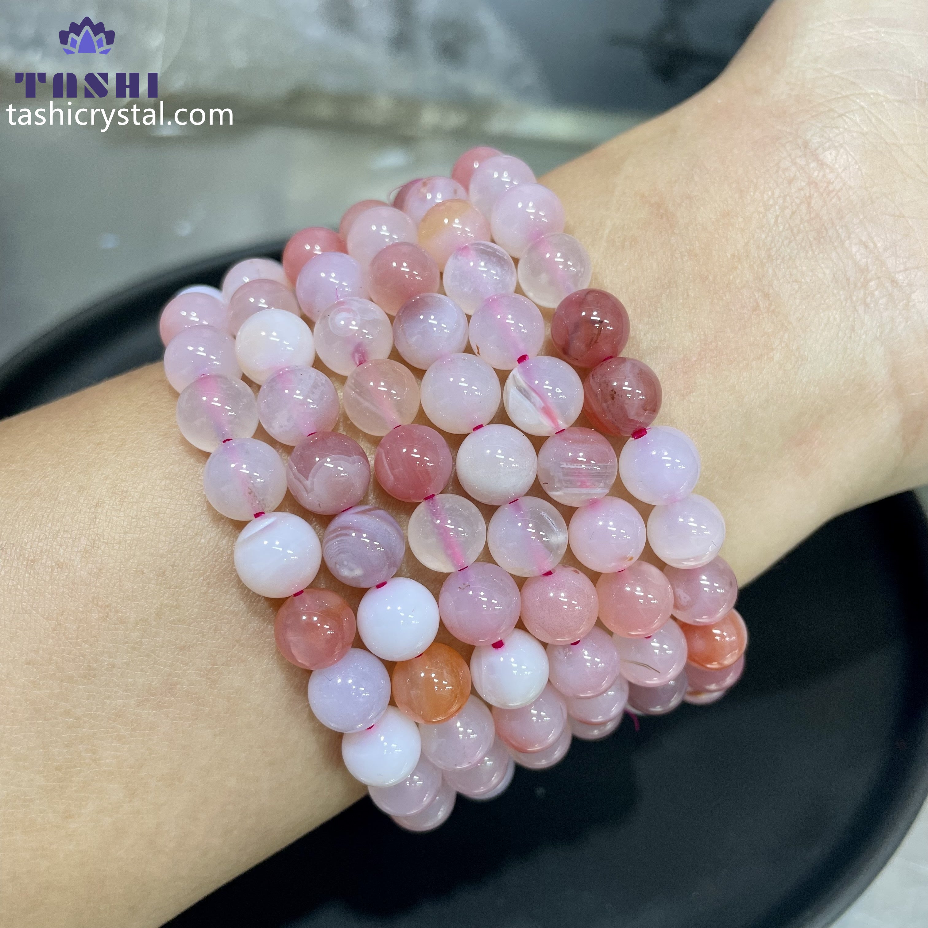 8mm Yanyuan Agate Bracelets Round Beaded Bracelets Stretch Beads