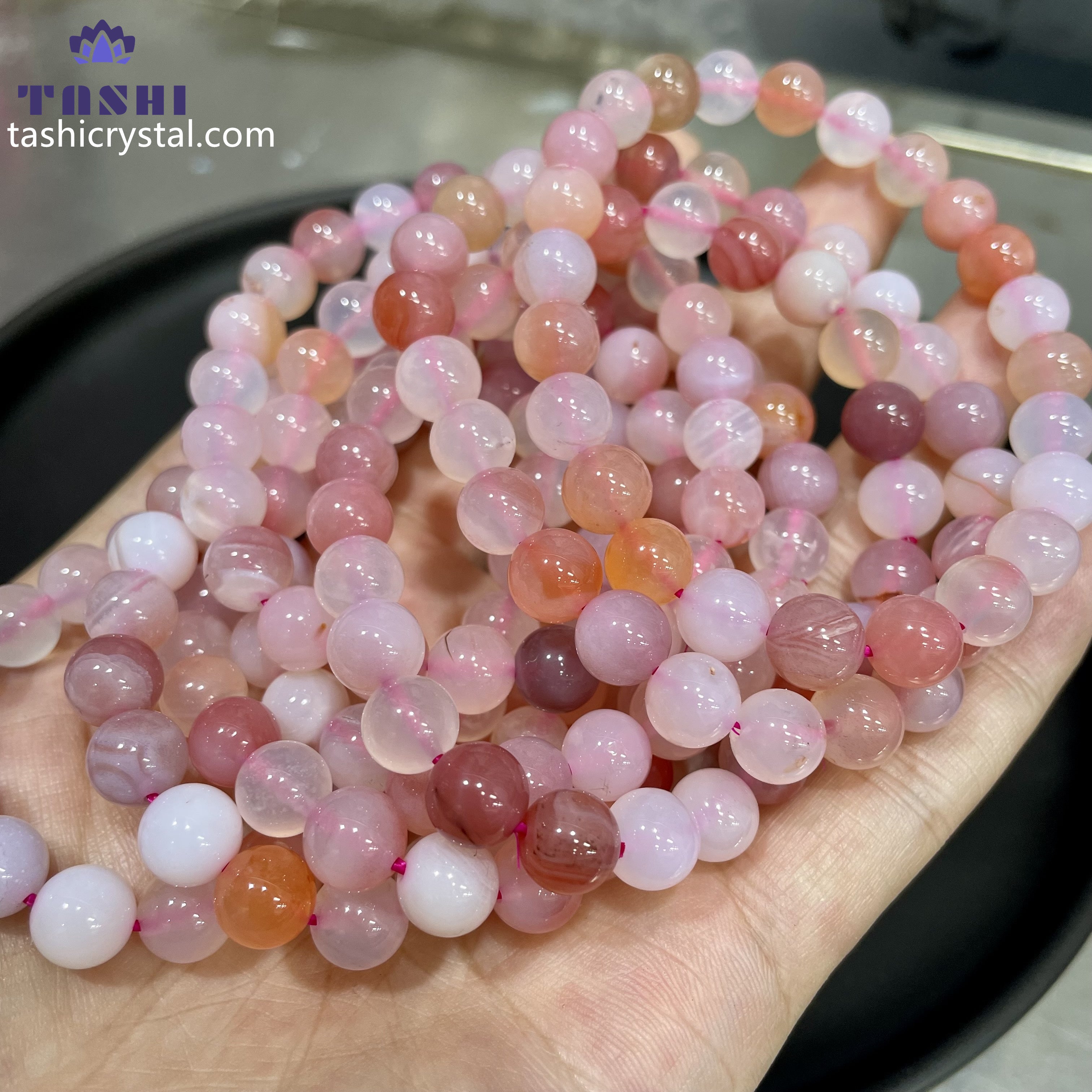 8mm Yanyuan Agate Bracelets Round Beaded Bracelets Stretch Beads