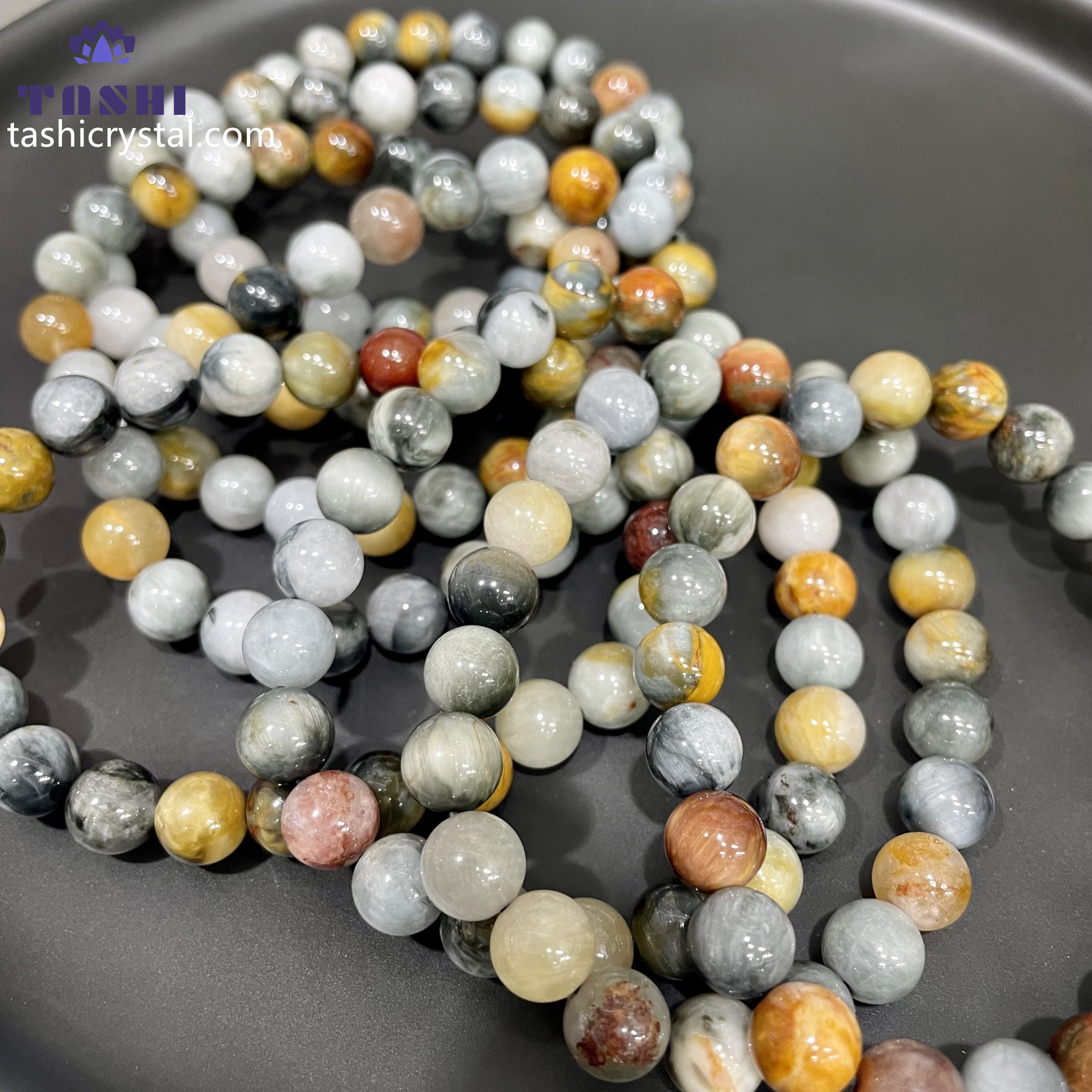 8mm Hawkeye Stone Bracelets Round Beaded Bracelets Stretch Beads