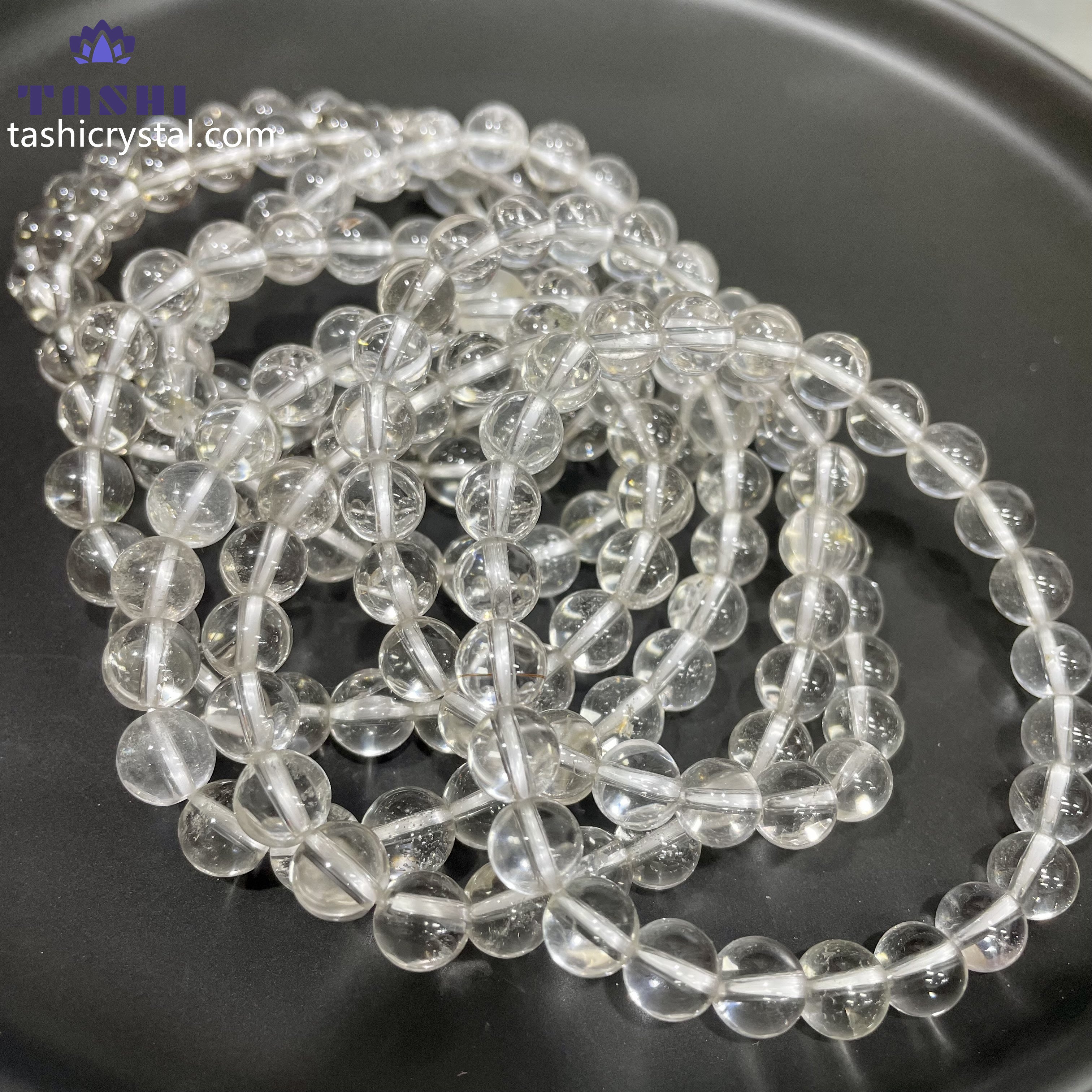 8mm Clear Quartz Bracelets Round Beaded Bracelets Stretch Beads