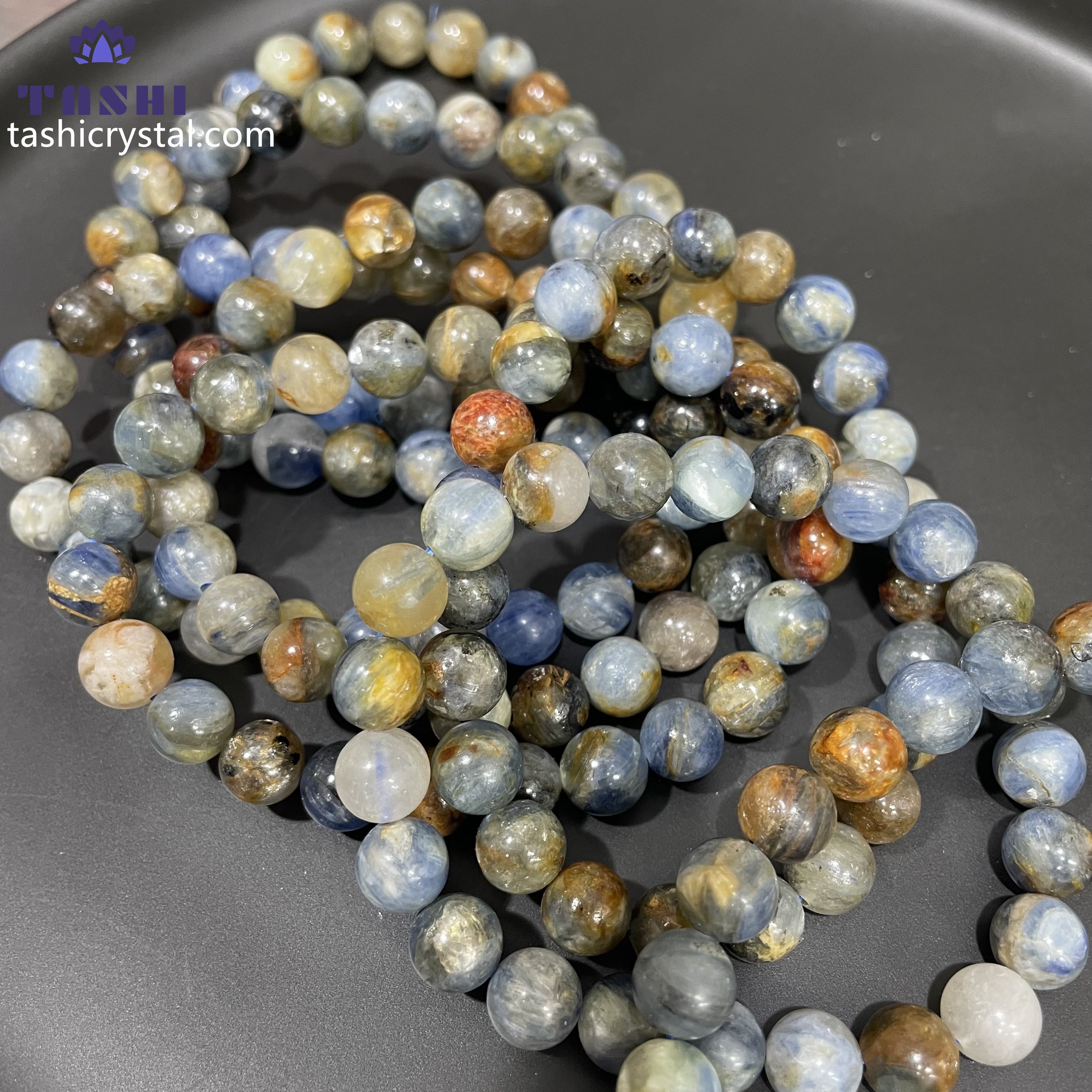 8mm Kyanite Bracelets Round Beaded Bracelets Stretch Beads