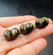 Mini Golden Sheen Obsidian No Face Cat Carvings Confetti Jewlery Charms