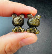 Mini Golden Sheen Obsidian Kuromi Sanrio Carvings Confetti Jewelry Charms