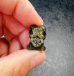 Mini Golden Sheen Obsidian Money Lion Carvings Confetti Jewelry Charms