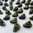 Mini Golden Sheen Obsidian Dragon Head Carvings Confetti Jewelry Charms