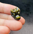 Mini Golden Sheen Obsidian Dragon Head Carvings Confetti Jewelry Charms