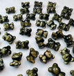 Mini Golden Sheen Obsidian No Face Bear Carvings Confetti Jewelry Charms