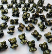 Mini Golden Sheen Obsidian No Face Bear Carvings Confetti Jewelry Charms