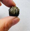 Mini Golden Sheen Obsidian Lion Head Carvings Confetti Jewelry Charms