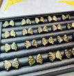 Mini Golden Sheen Obsidian Butterfly Wings Carvings Confetti Jewelry Charms