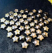 Mini Golden Sheen Obsidian Star Carvings Confetti Jewelry Charms