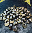 Mini Golden Sheen Obsidian Moon Carvings Confetti Jewelry Charms