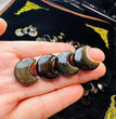 Mini Golden Sheen Obsidian Moon Carvings Confetti Jewelry Charms