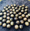 Mini Golden Sheen Obsidian Sphere Carvings Confetti Jewelry Charms