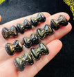 Mini Golden Sheen Obsidian Bow Tie Carvings Confetti Jewelry Charms