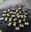 Mini Golden Sheen Obsidian Bow Tie Carvings Confetti Jewelry Charms