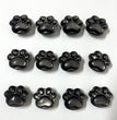 4CM Mini Silver Sheen Obsidian Cat Paw Pawprint Natural Strong Flash