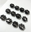 4CM Mini Silver Sheen Obsidian Cat Paw Pawprint Natural Strong Flash