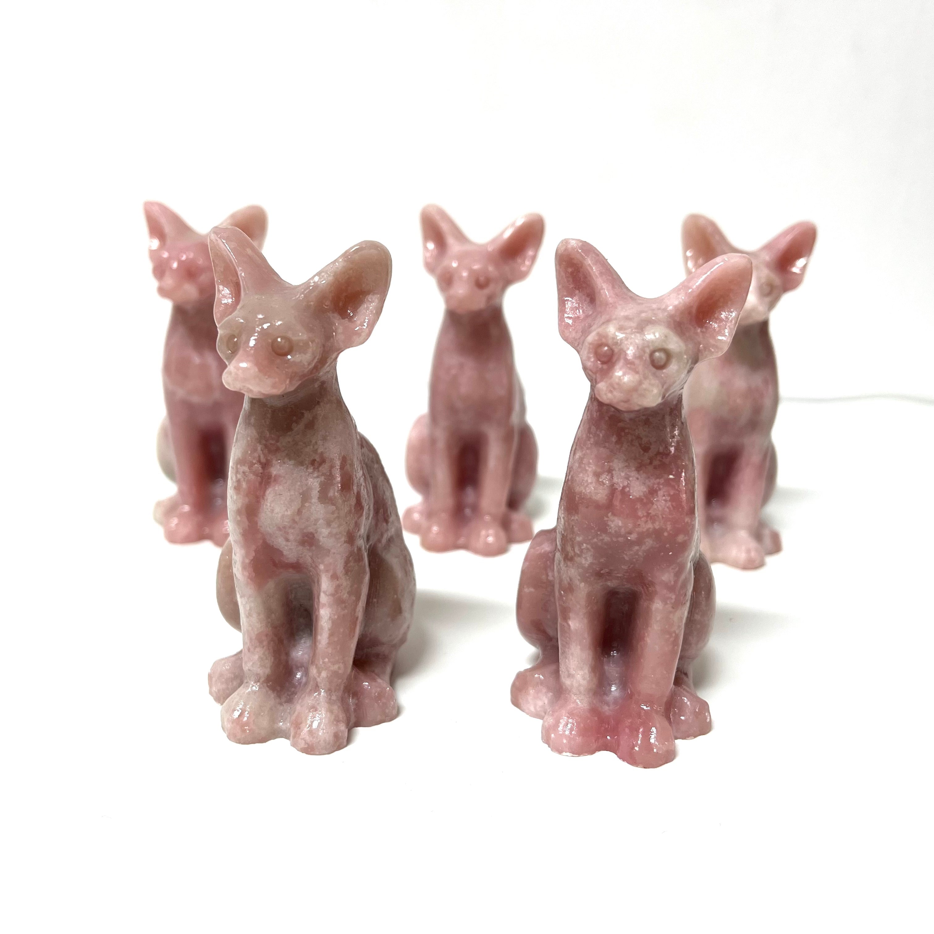 8CM Sphynx Cat Egyptian Cat Carving
