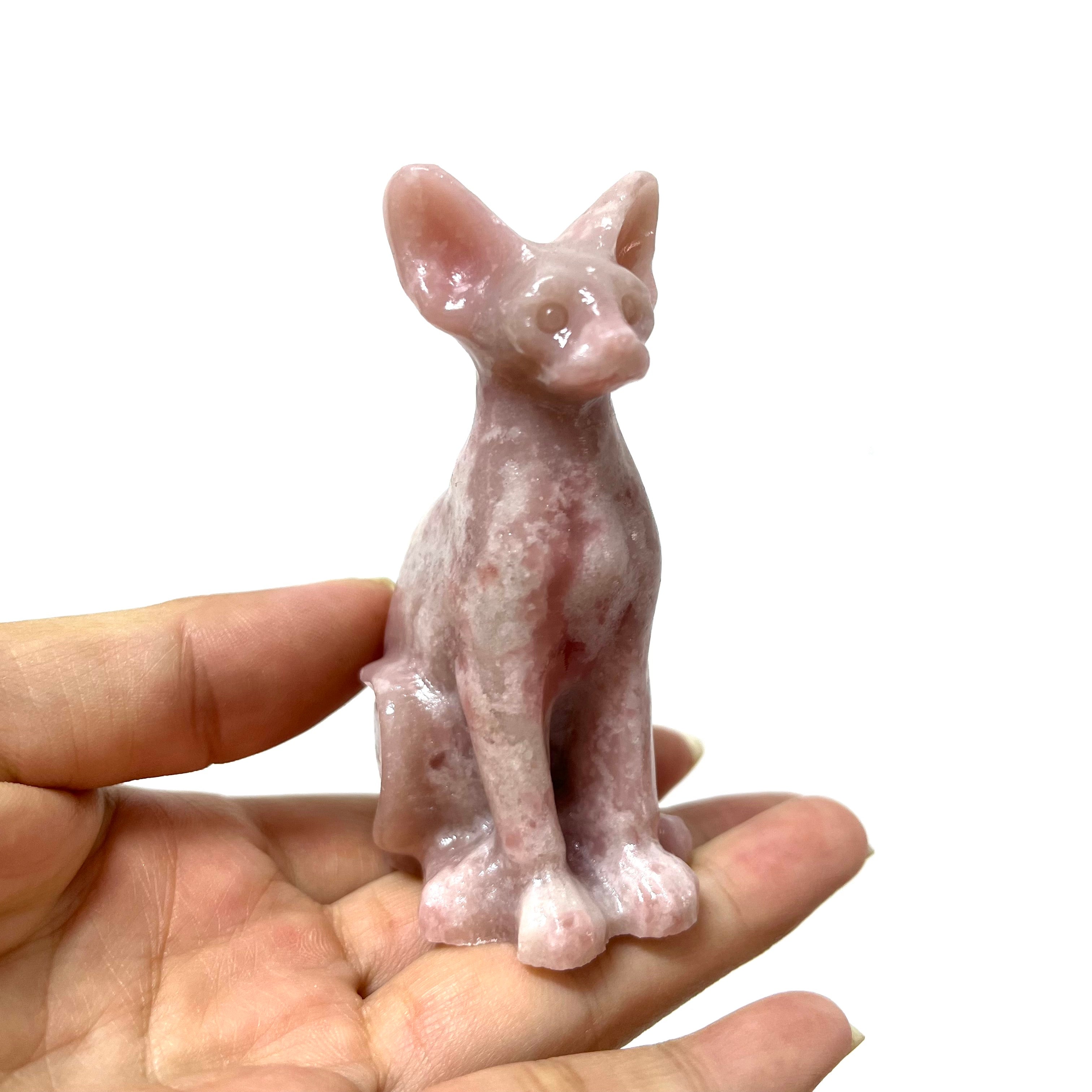 8CM Sphynx Cat Egyptian Cat Carving