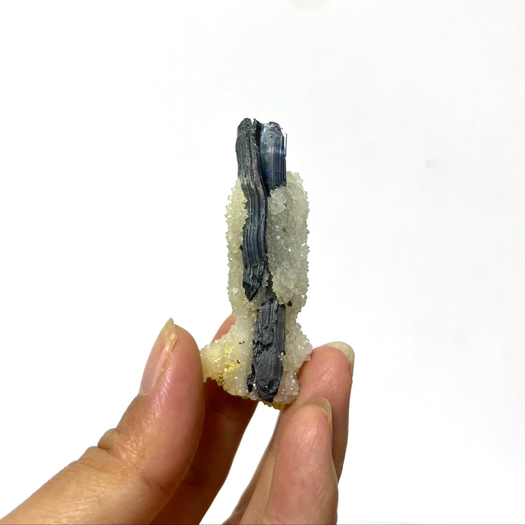 Natural Quartz Wrapped Stibnite Specimen