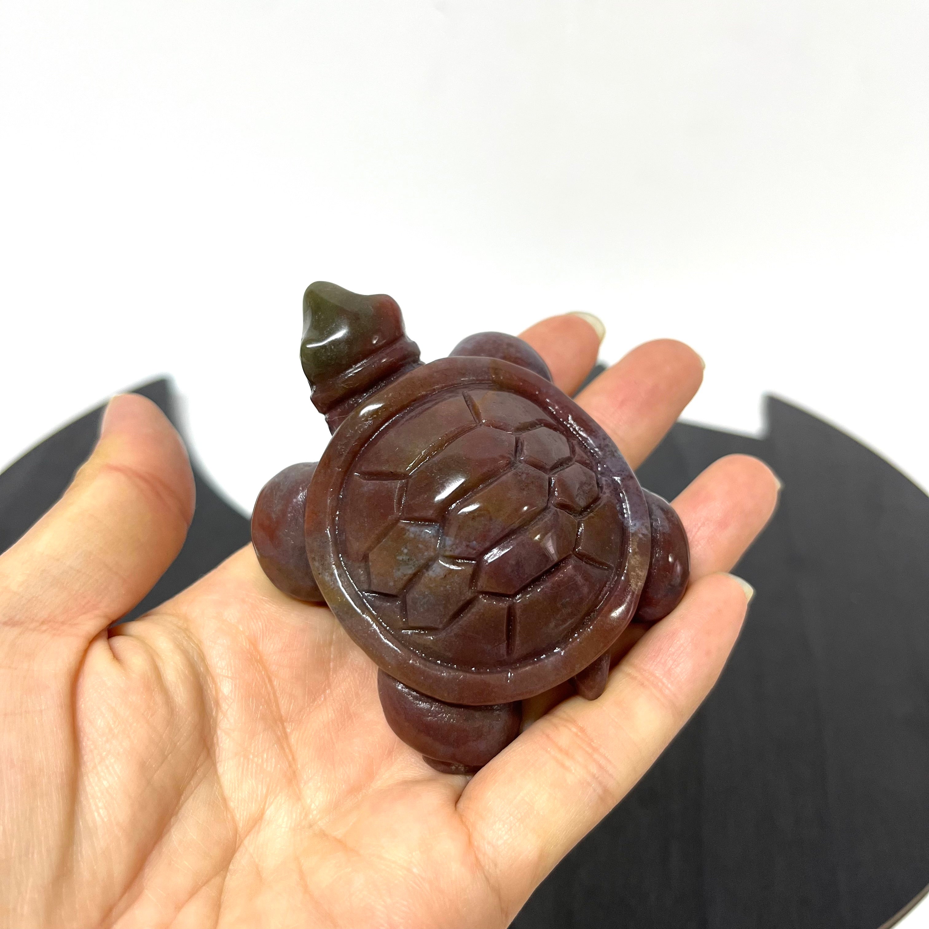 5PCS Ocean Jasper Turtle Carvings