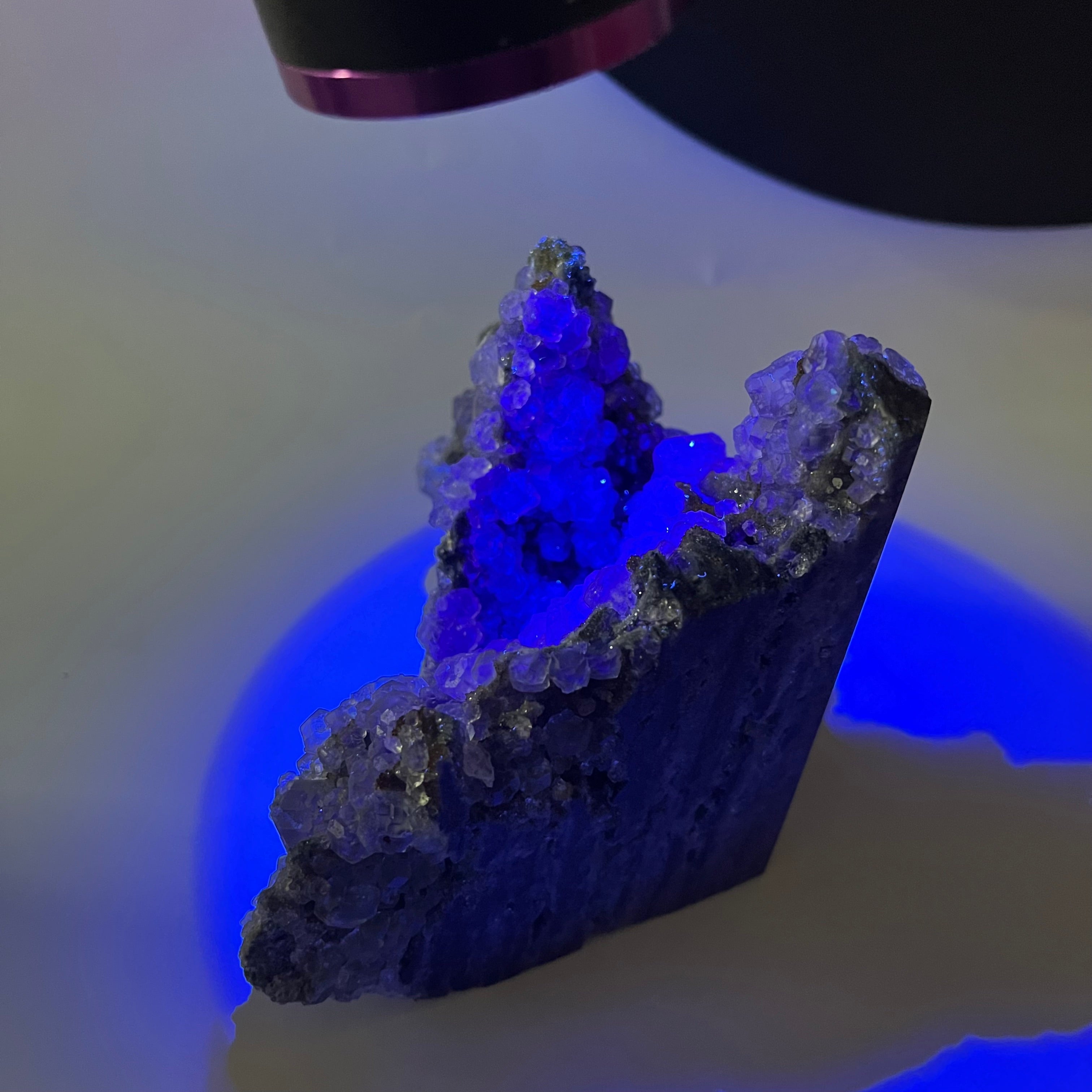 Natural UV Reactive Green Fluorite with Mangano Calcite on Sphalerite Specimen