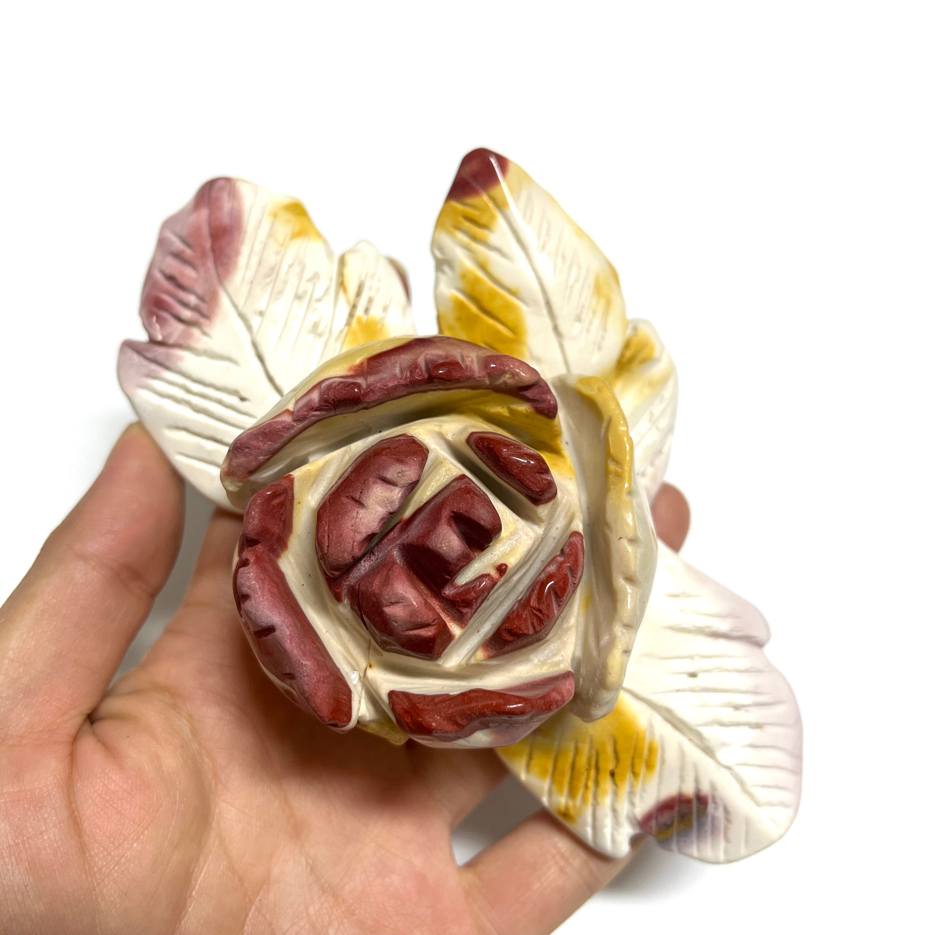 Mookite Hand Carved Flower Carving