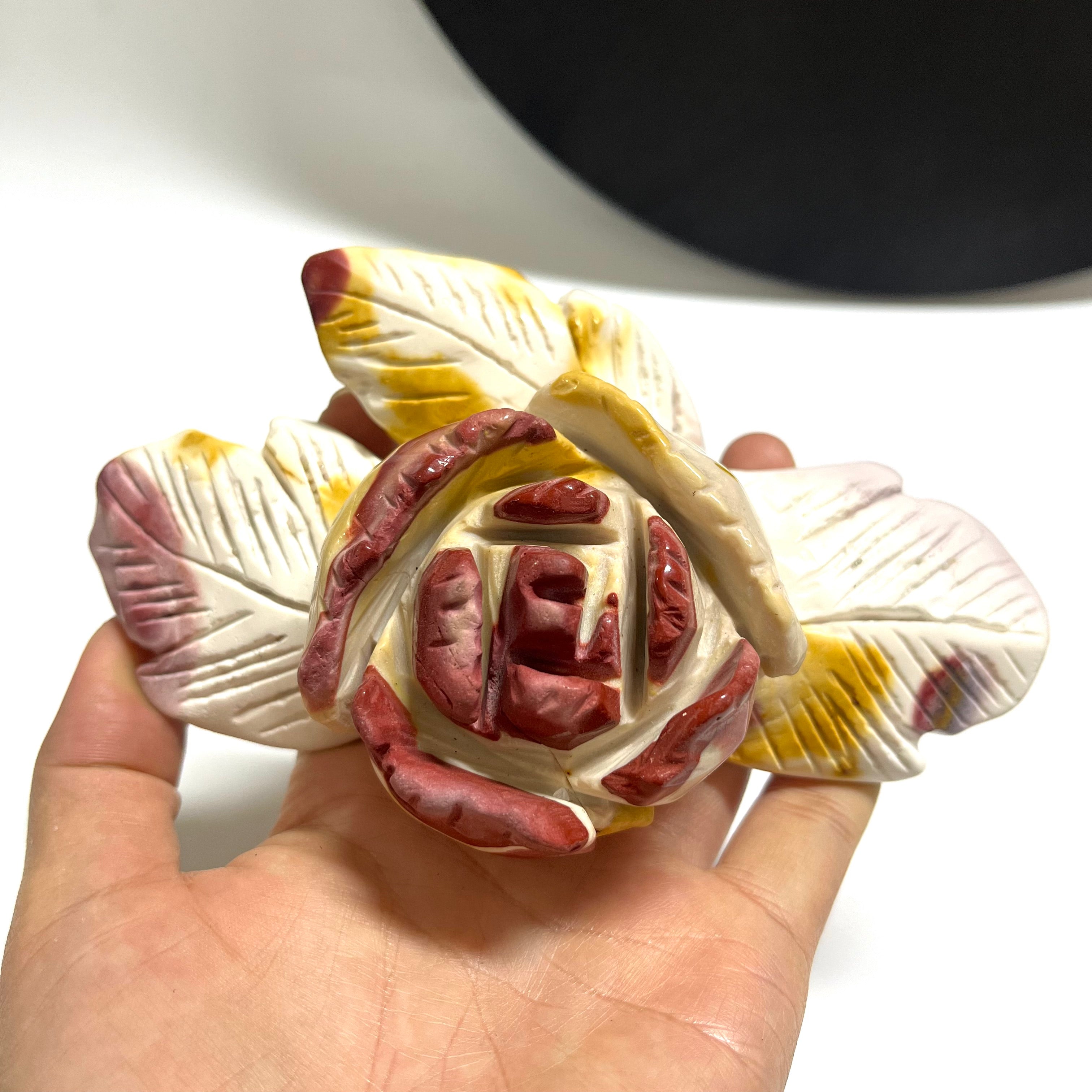 Mookite Hand Carved Flower Carving