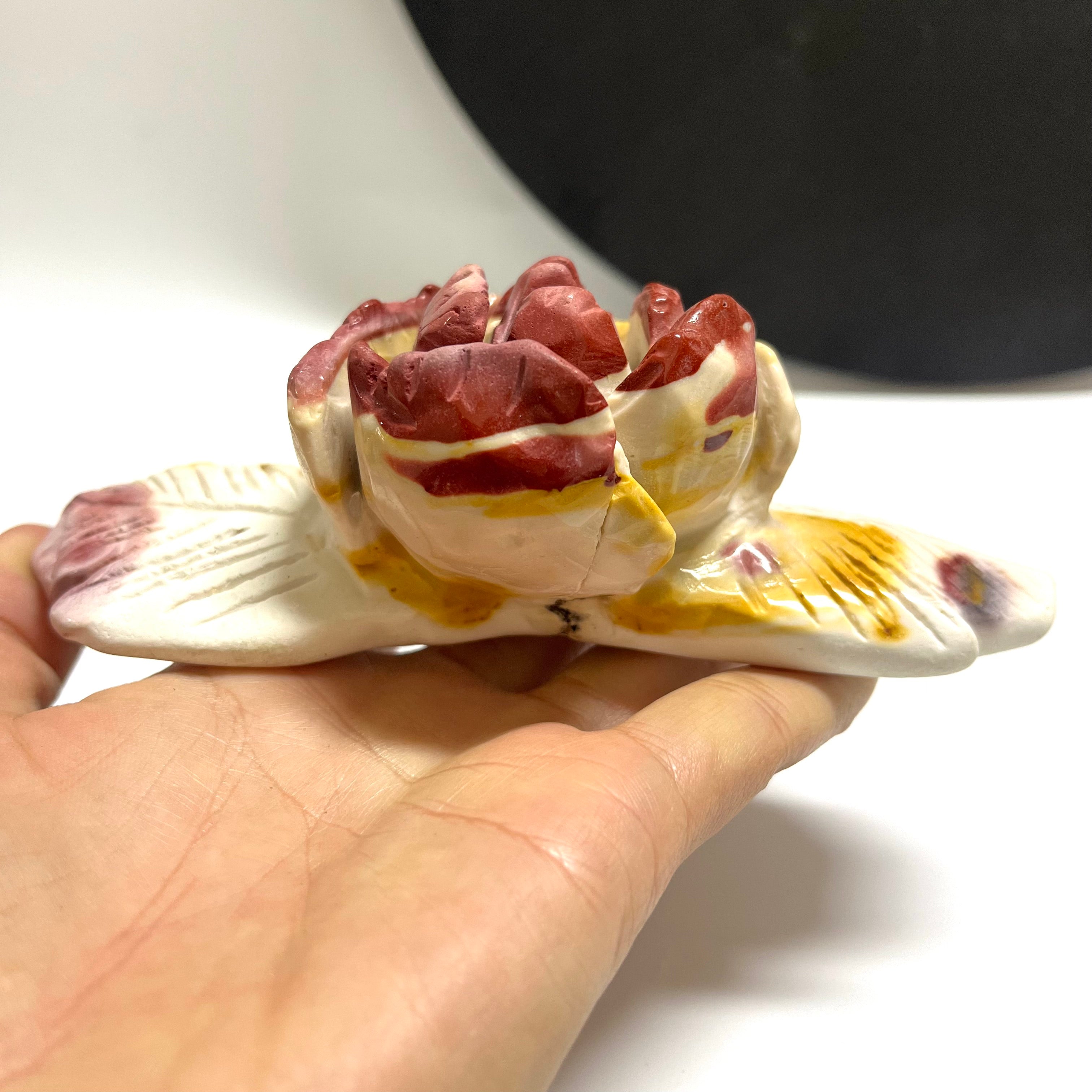 Mookite Hand Carved Flower Carving