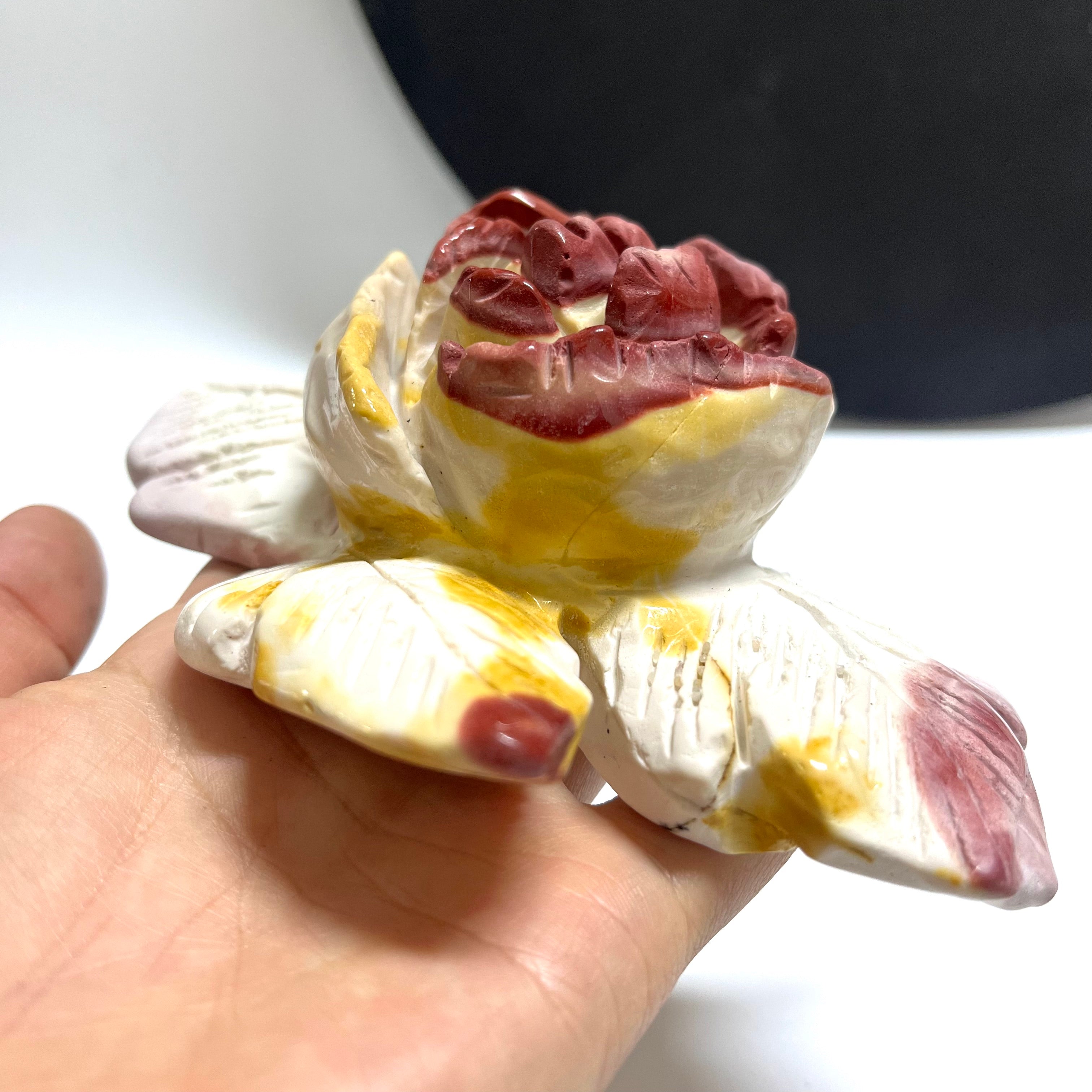 Mookite Hand Carved Flower Carving