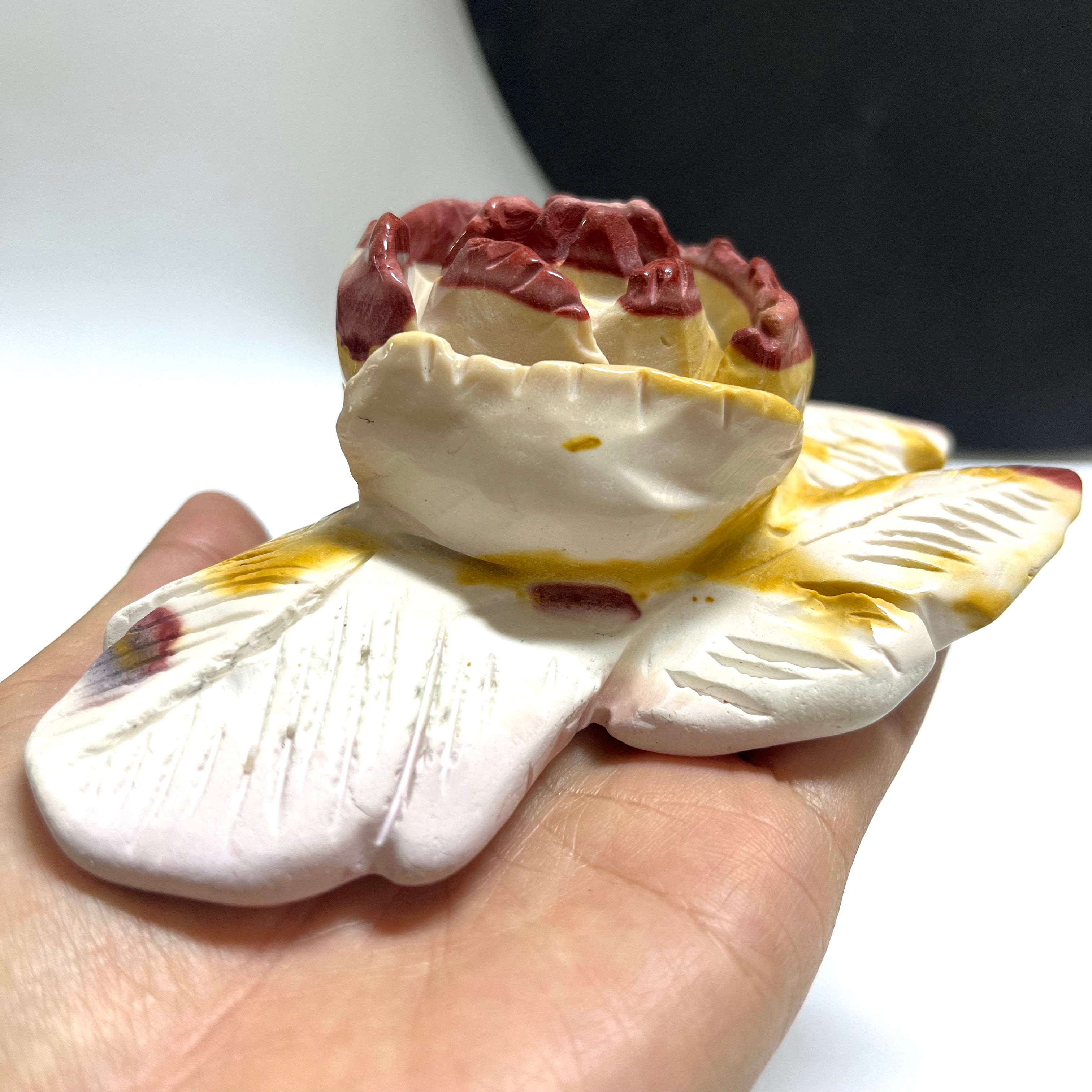 Mookite Hand Carved Flower Carving