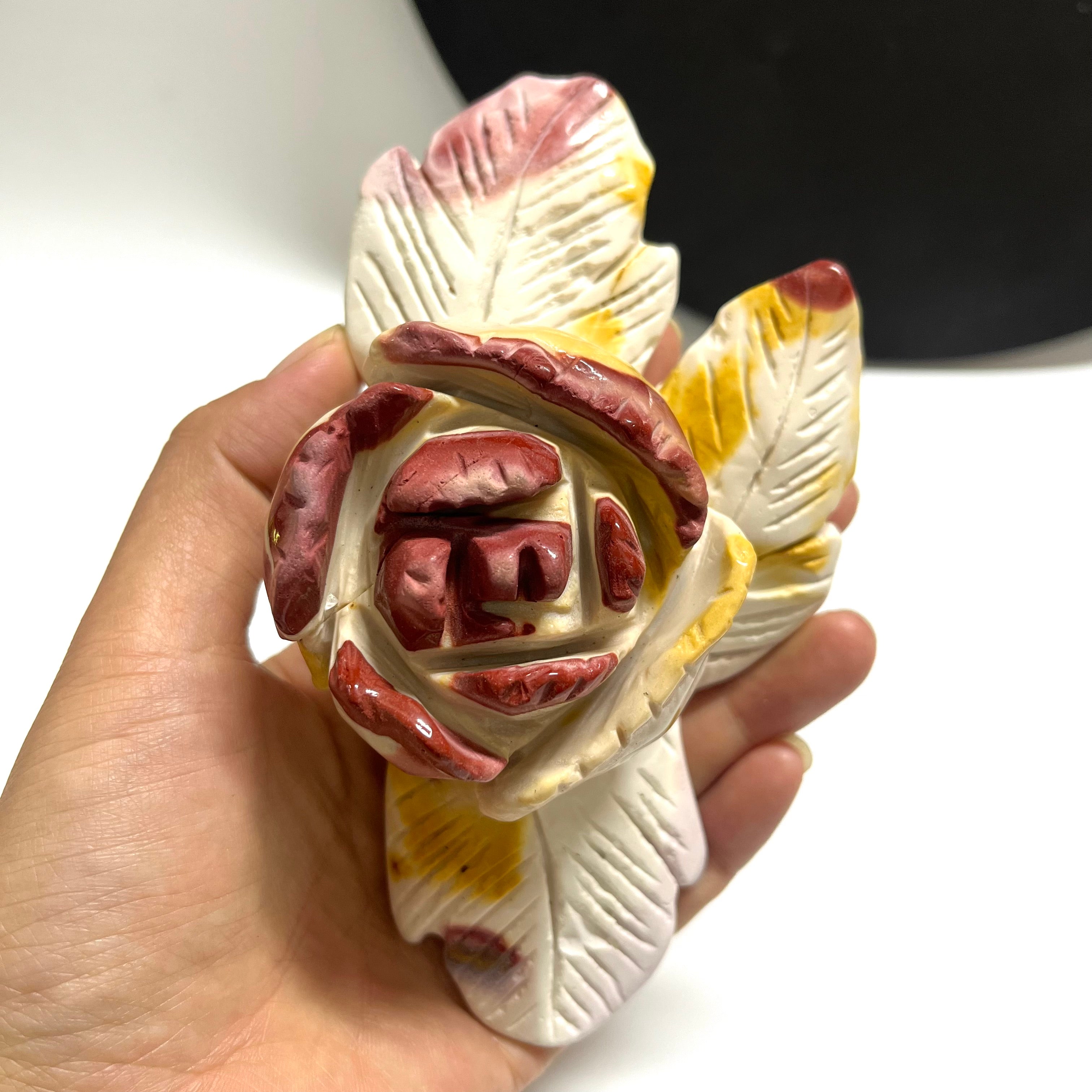 Mookite Hand Carved Flower Carving