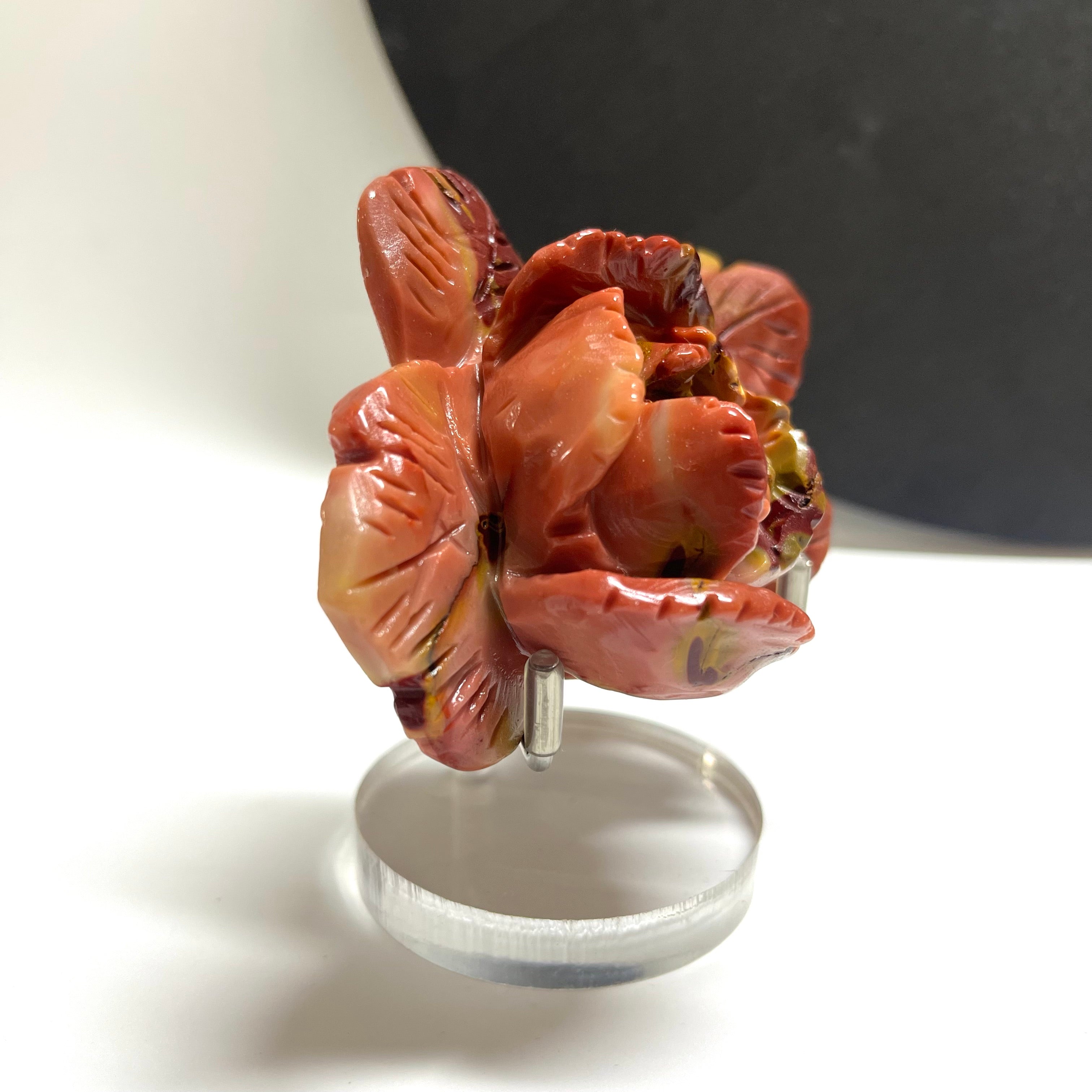 Mookite Hand Carved Flower Carving