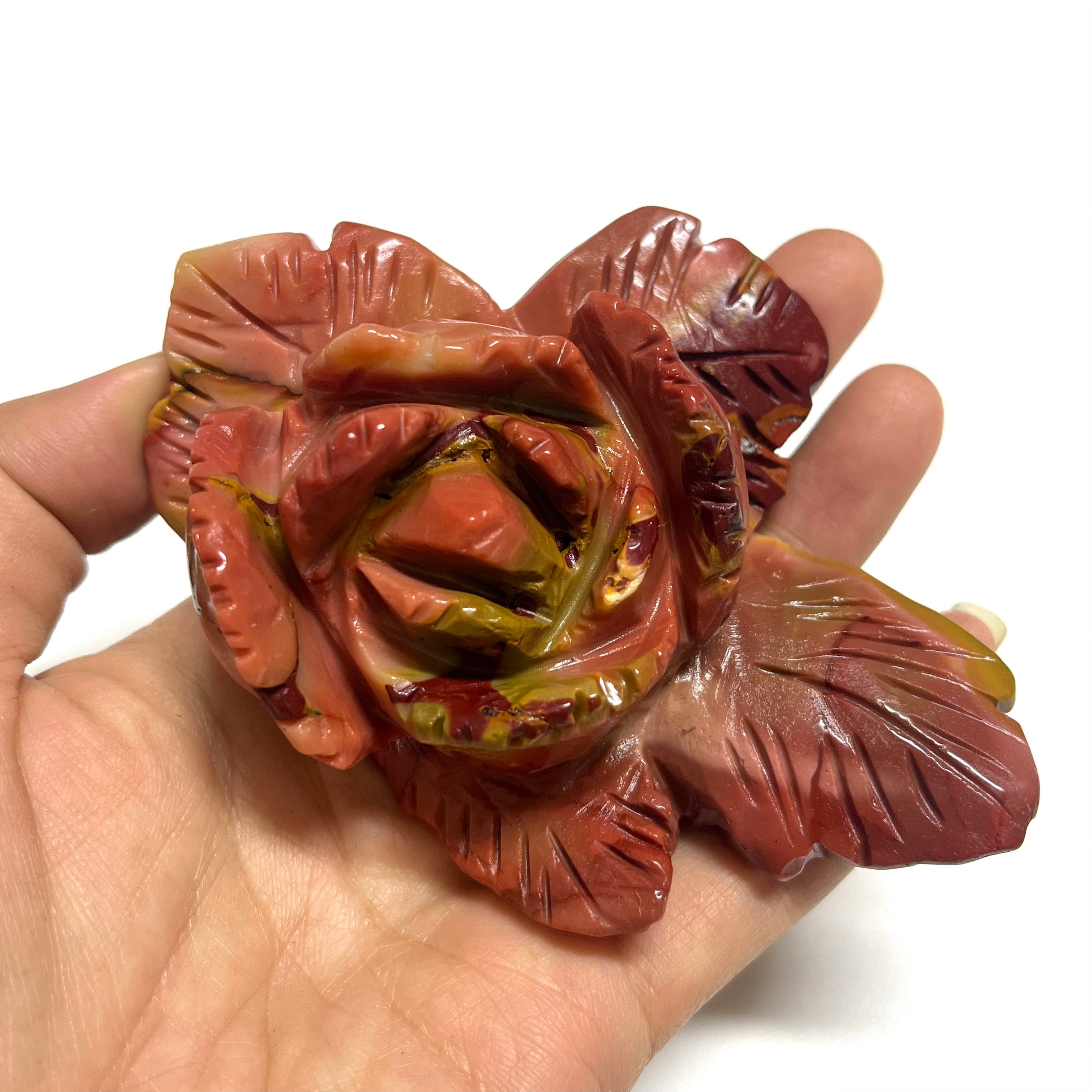 Mookite Hand Carved Flower Carving