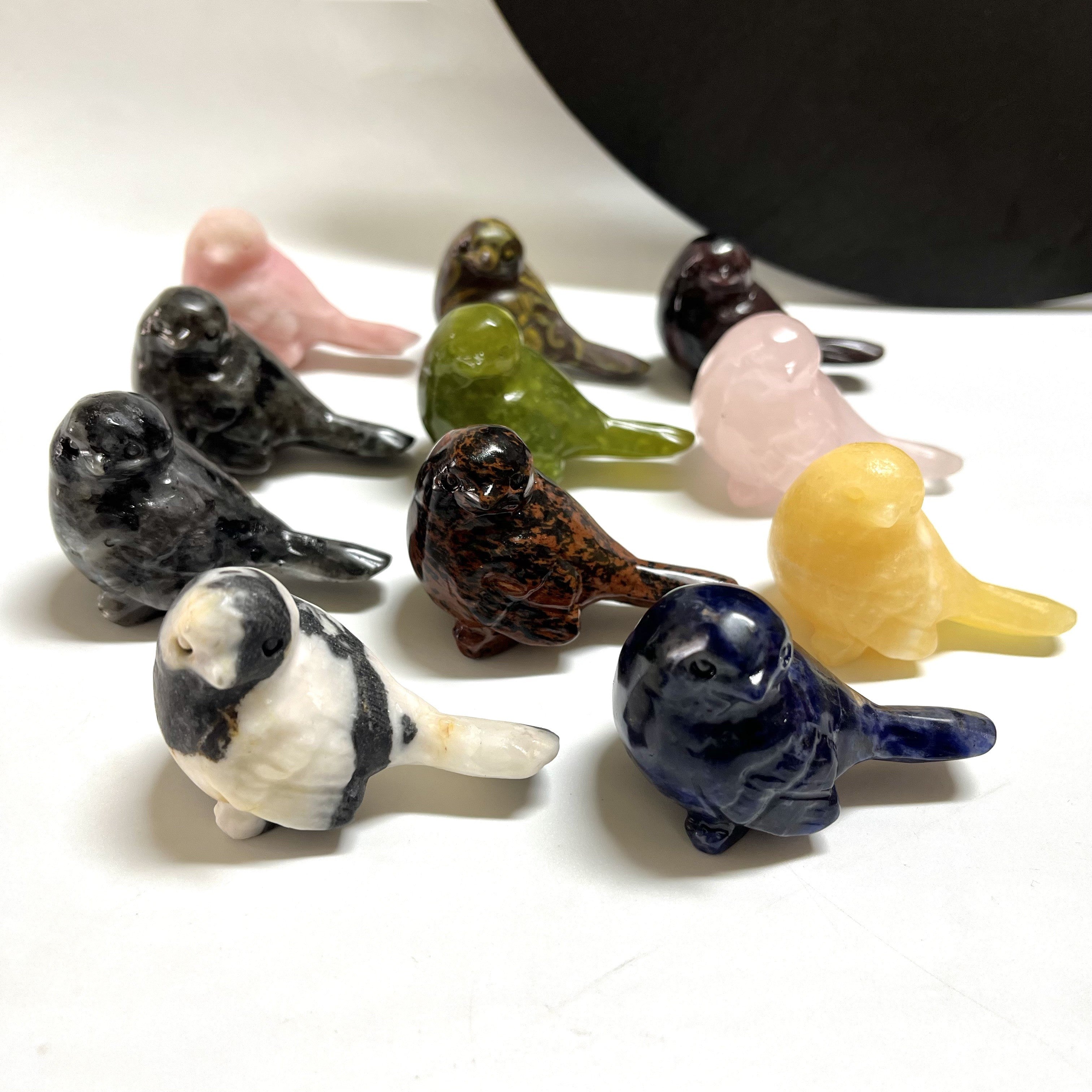 7CM Natural Stone Bird Carving