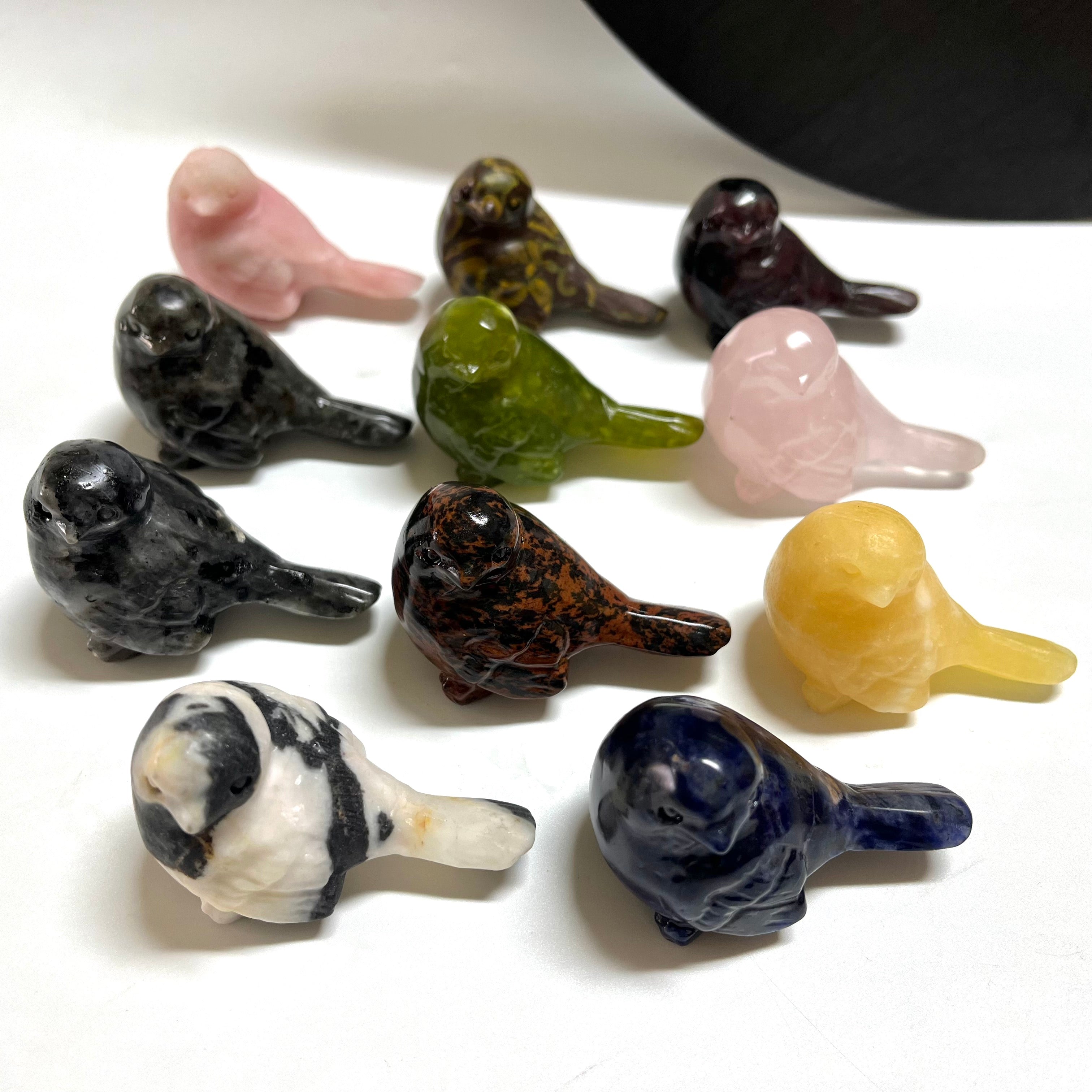 7CM Natural Stone Bird Carving