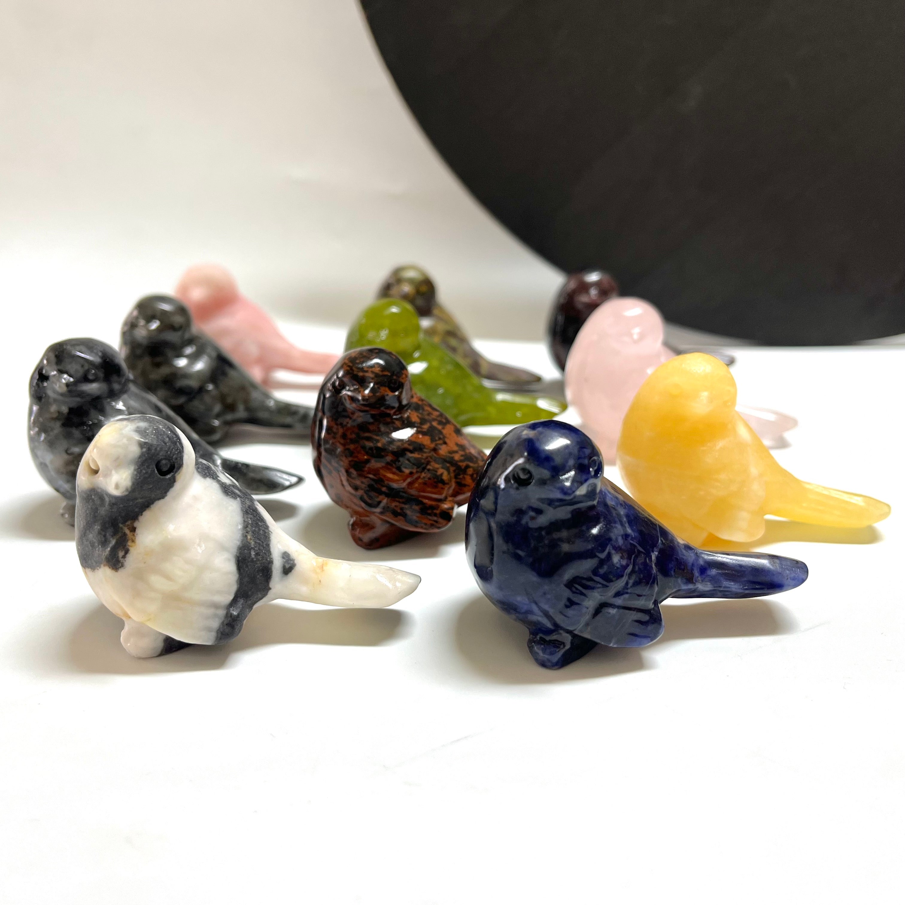 7CM Natural Stone Bird Carving