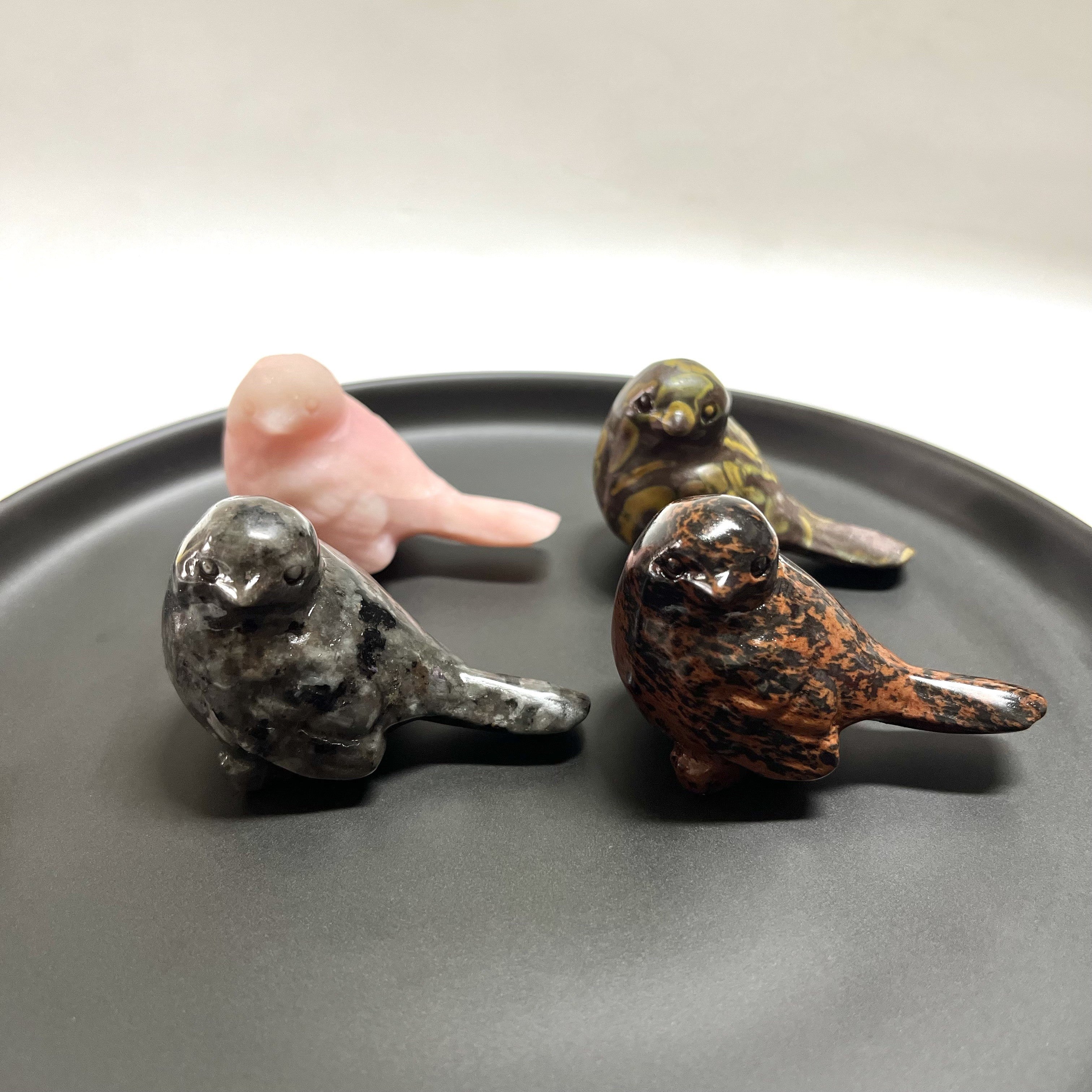 7CM Natural Stone Bird Carving