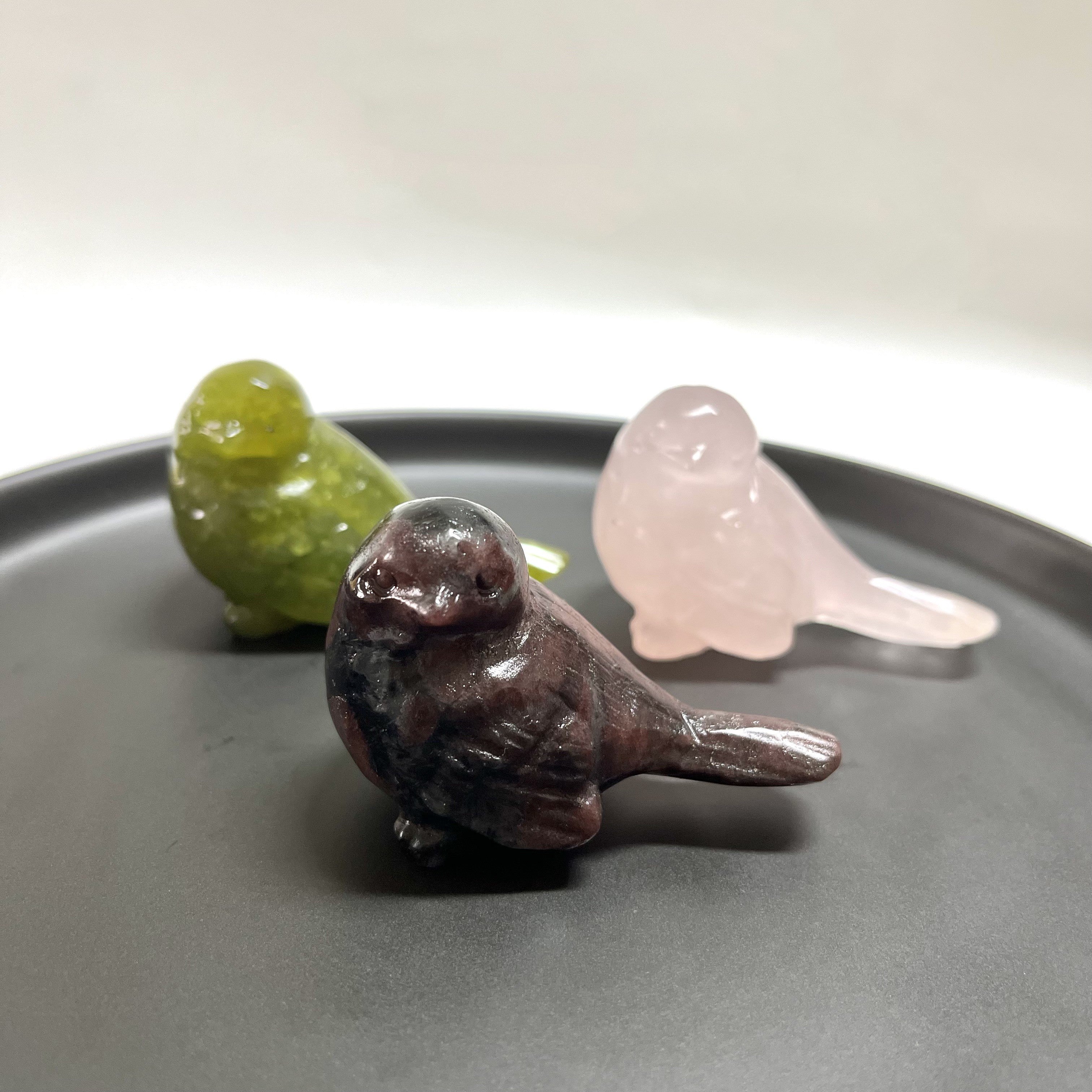 7CM Natural Stone Bird Carving