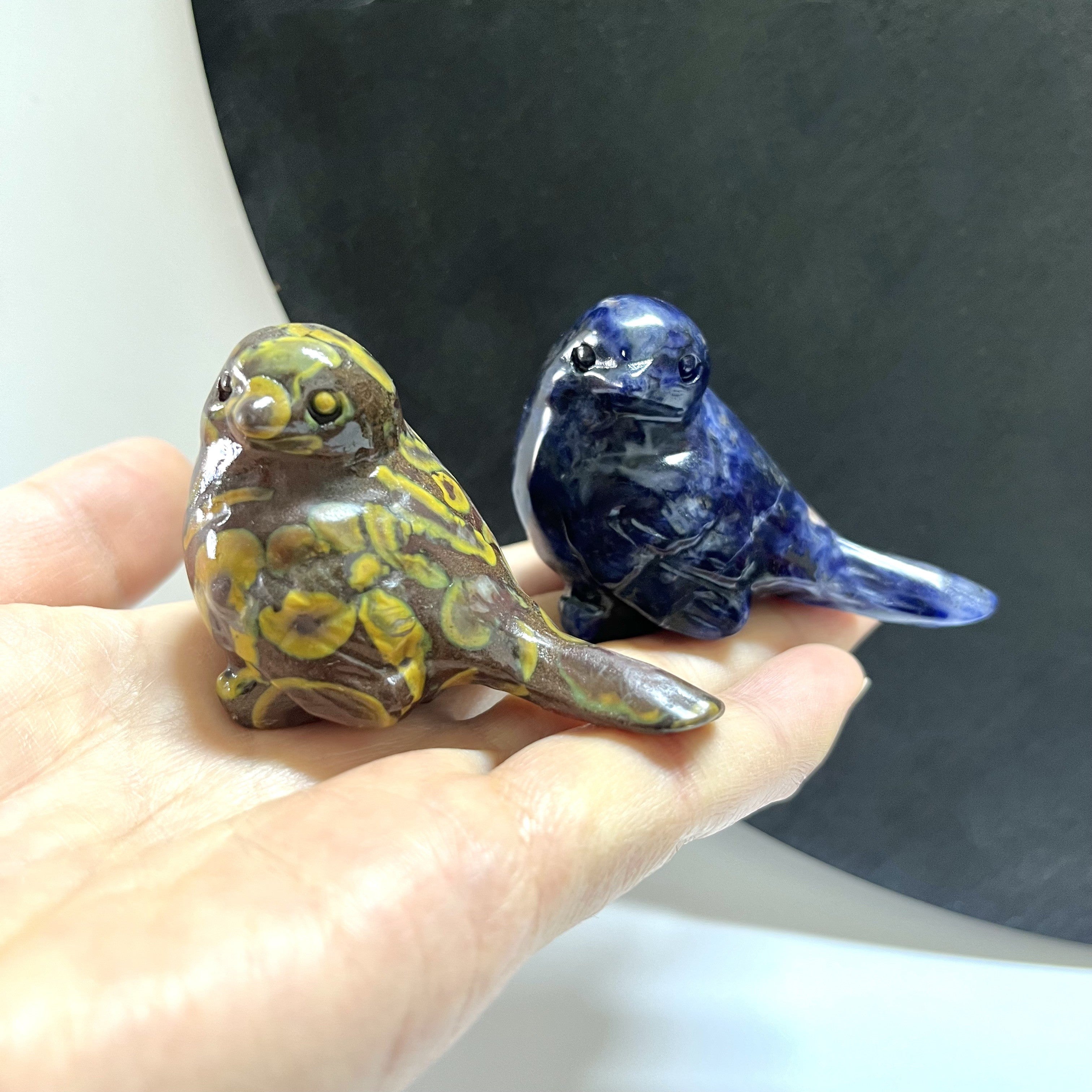 7CM Natural Stone Bird Carving