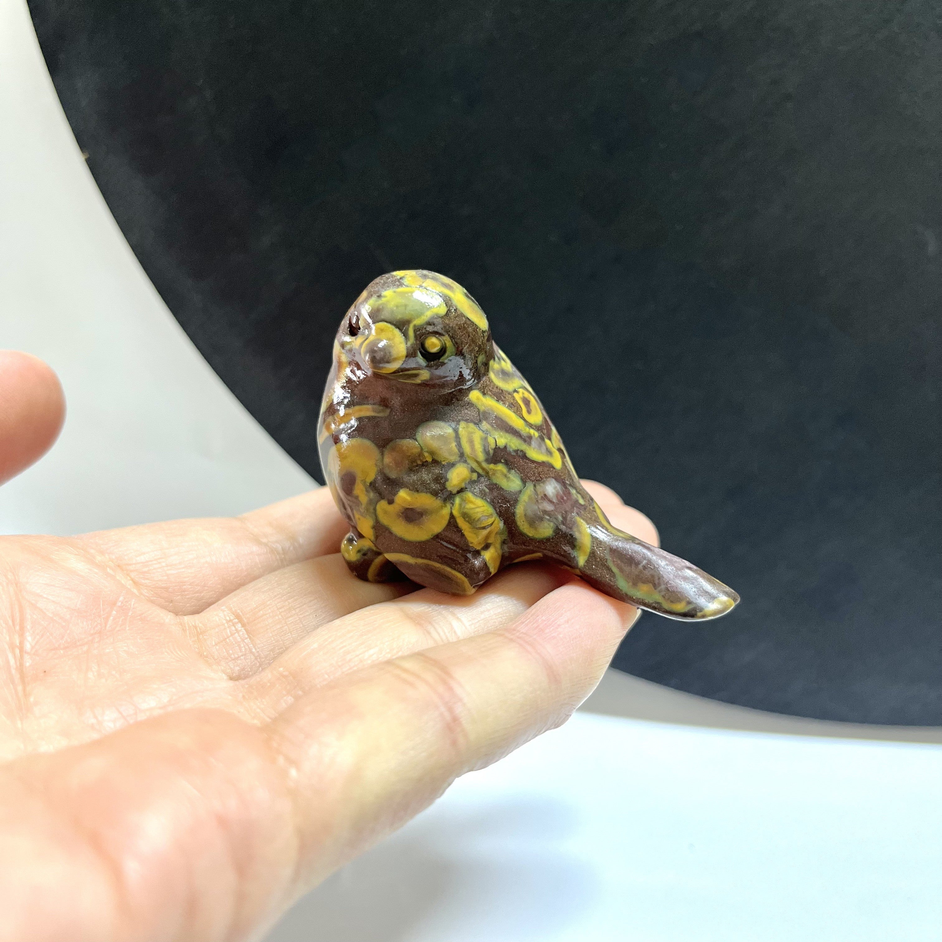 7CM Natural Stone Bird Carving