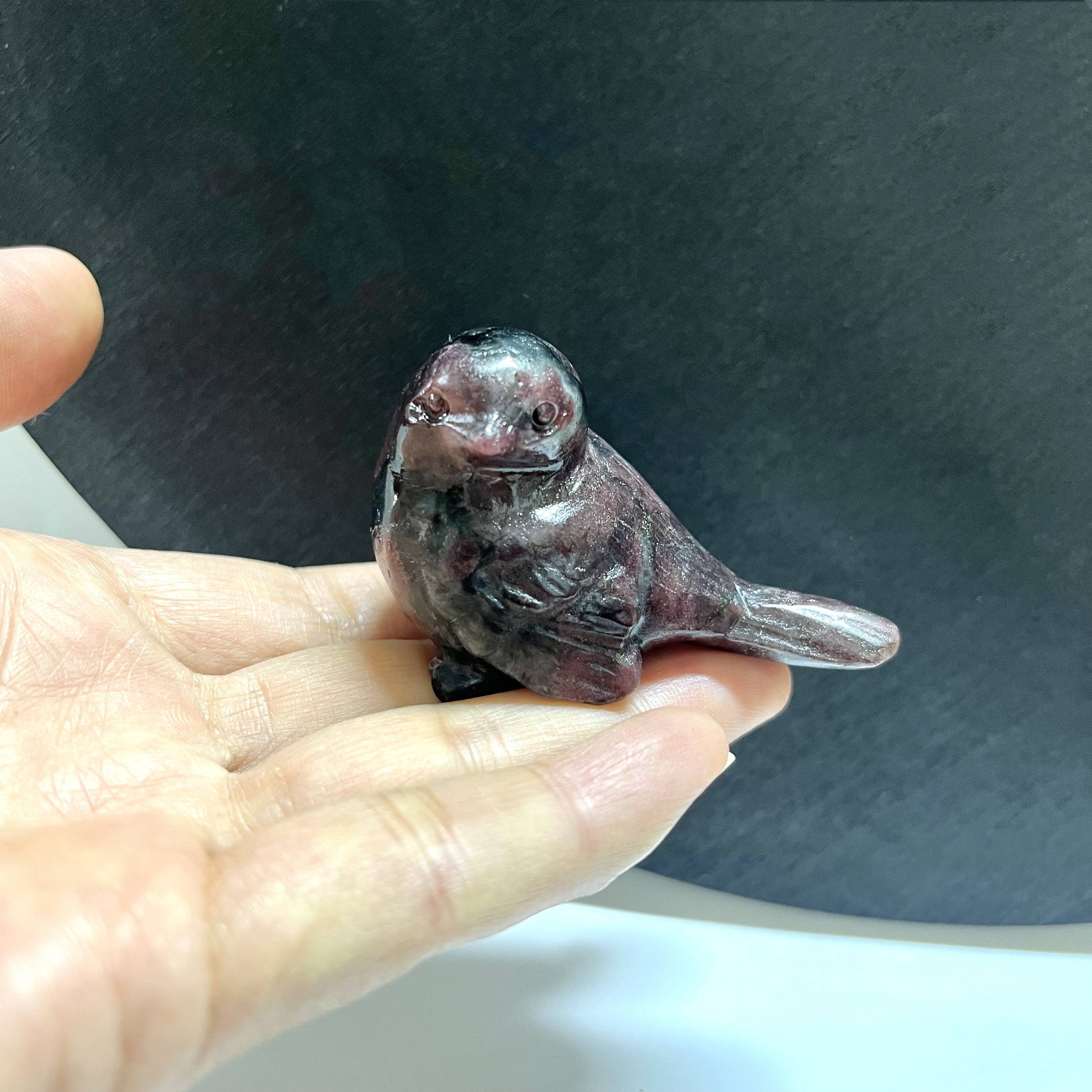 7CM Natural Stone Bird Carving