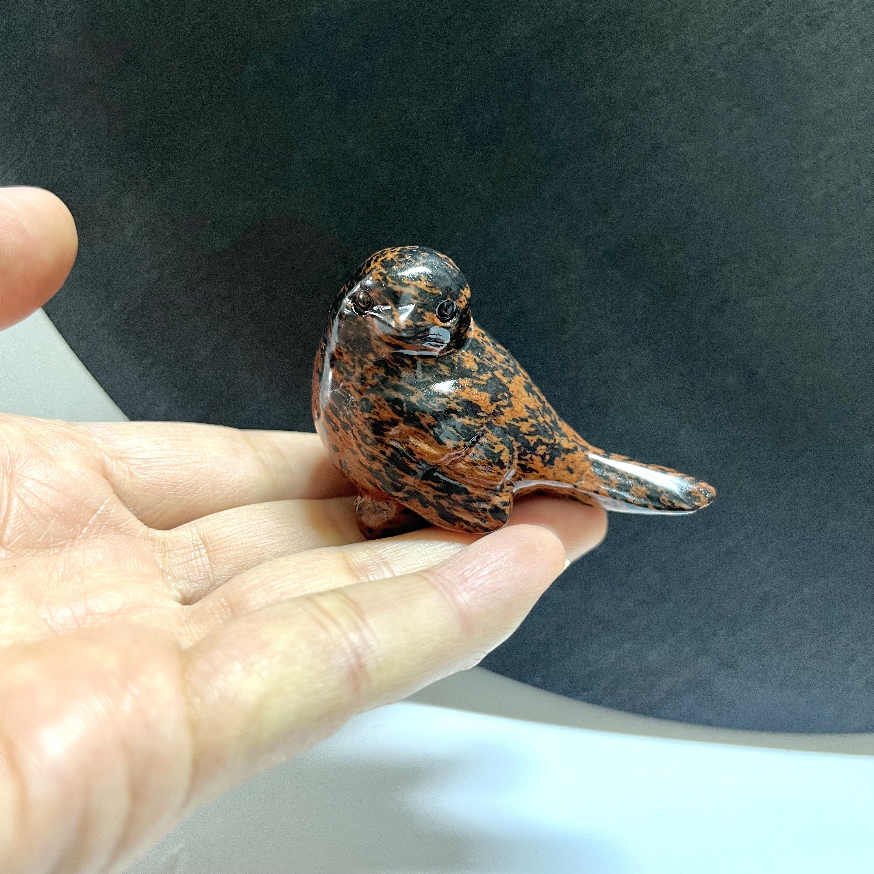 7CM Natural Stone Bird Carving